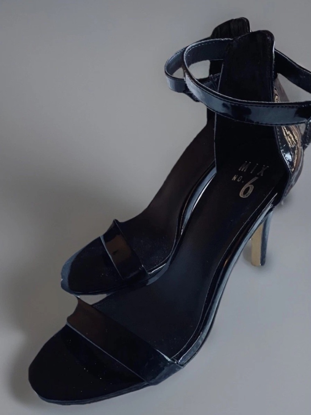 Catwalk Mix No 6 Stiletto Heels Black Patent Leather High West Size 9 Stilettos